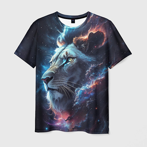 Мужская футболка Galactic lion / 3D-принт – фото 1