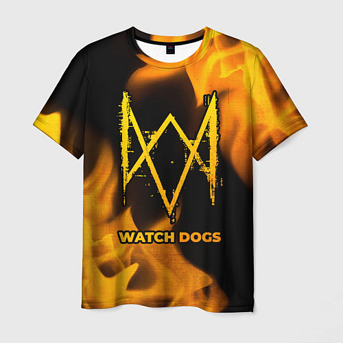 Мужская футболка Watch Dogs - gold gradient / 3D-принт – фото 1