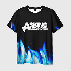 Футболка мужская Asking Alexandria blue fire, цвет: 3D-принт