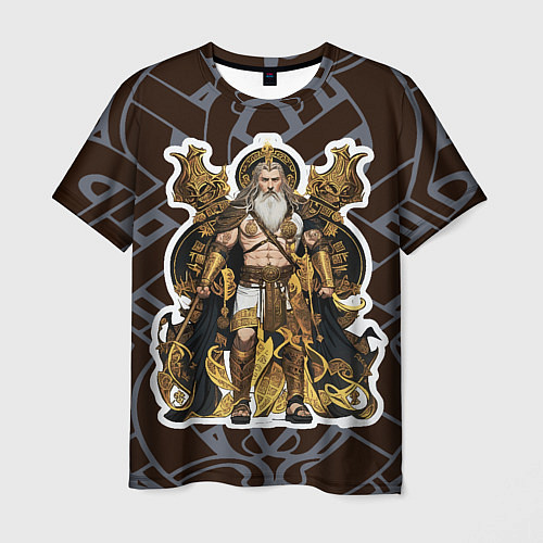 Мужская футболка Бог Один повелитель древних славян / 3D-принт – фото 1