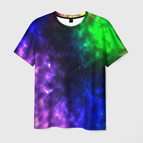 Мужская футболка Космос мультицвет / 3D-принт – фото 1