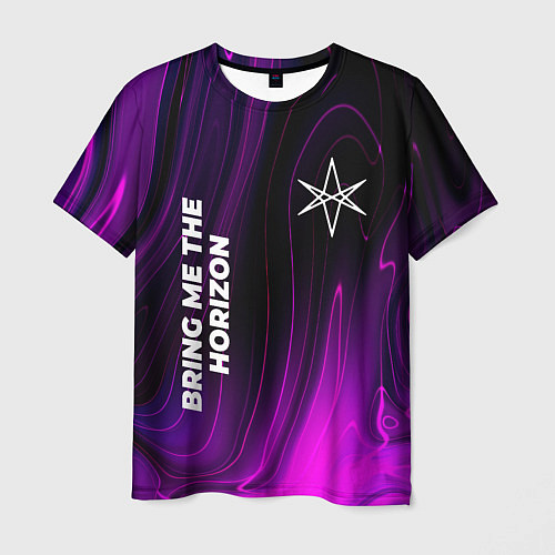 Мужская футболка Bring Me the Horizon violet plasma / 3D-принт – фото 1