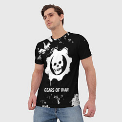 Футболка мужская Gears of War glitch на темном фоне, цвет: 3D-принт — фото 2