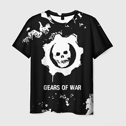 Футболка мужская Gears of War glitch на темном фоне, цвет: 3D-принт