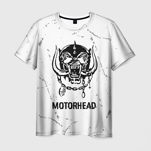 Мужская футболка Motorhead glitch на светлом фоне / 3D-принт – фото 1