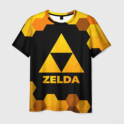 Мужская футболка Zelda - gold gradient / 3D-принт – фото 1