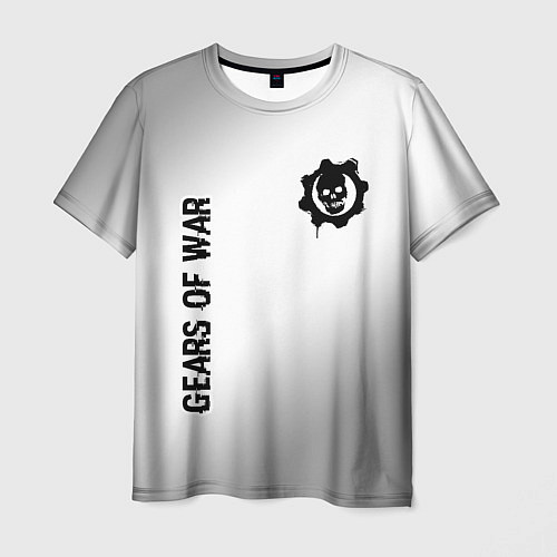 Мужская футболка Gears of War glitch на светлом фоне: надпись, симв / 3D-принт – фото 1