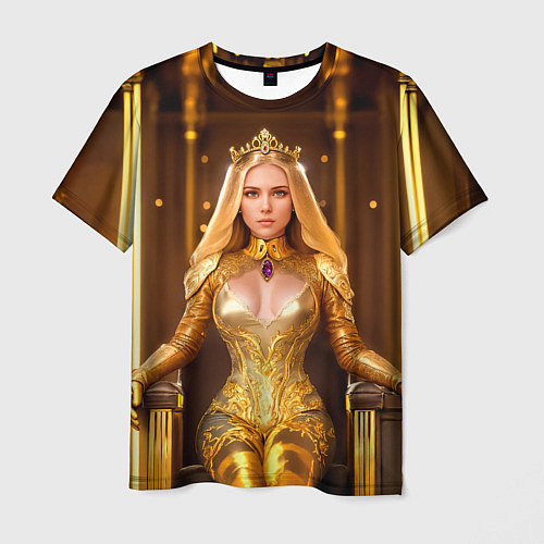 Мужская футболка Девушка королева на троне / 3D-принт – фото 1