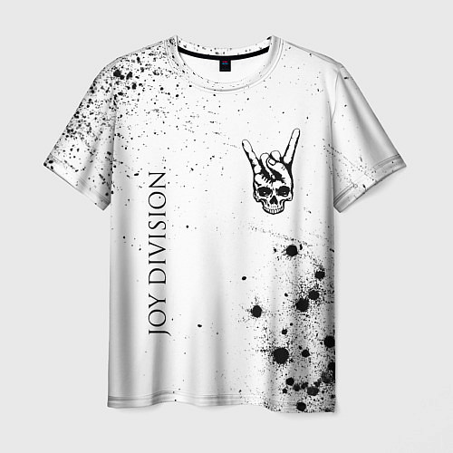 Мужская футболка Joy Division и рок символ на светлом фоне / 3D-принт – фото 1