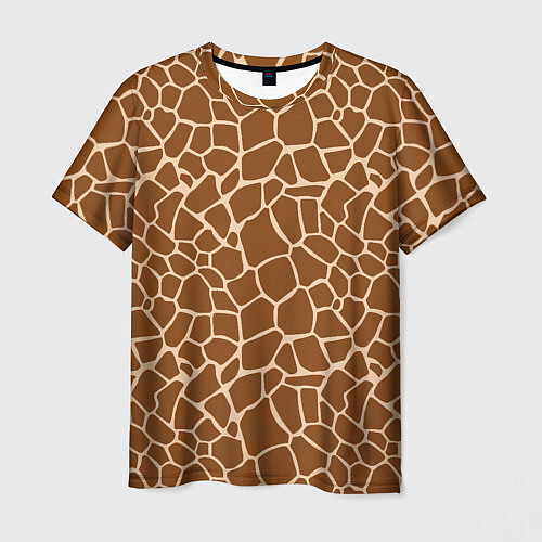 Мужская футболка Пятнистая шкура жирафа / 3D-принт – фото 1