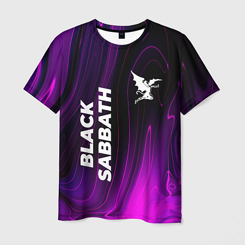 Мужская футболка Black Sabbath violet plasma / 3D-принт – фото 1