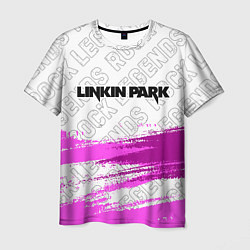 Футболка мужская Linkin Park rock legends: символ сверху, цвет: 3D-принт