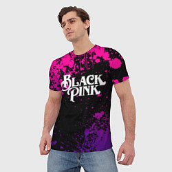 Футболка мужская Blackpink - neon, цвет: 3D-принт — фото 2