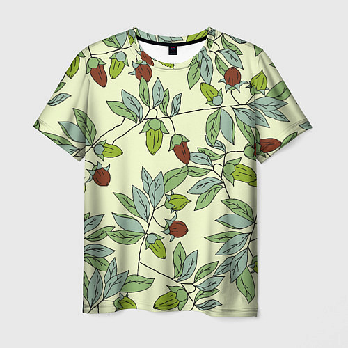 Мужская футболка Зелененькие листья / 3D-принт – фото 1