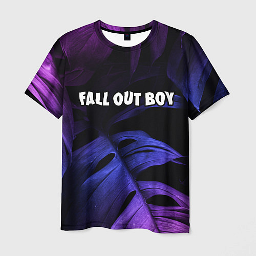 Мужская футболка Fall Out Boy neon monstera / 3D-принт – фото 1