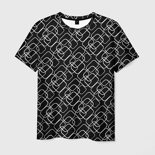 Мужская футболка Кольца на черном / 3D-принт – фото 1