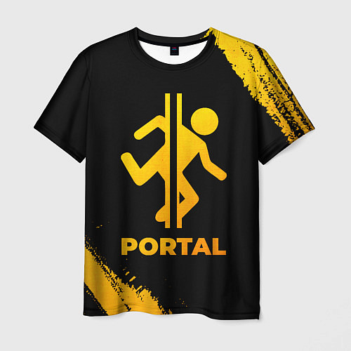 Мужская футболка Portal - gold gradient / 3D-принт – фото 1