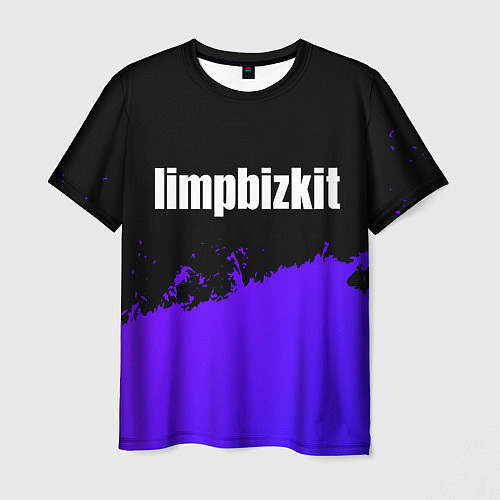 Мужская футболка Limp Bizkit purple grunge / 3D-принт – фото 1