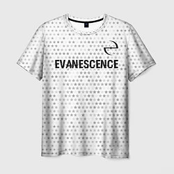 Футболка мужская Evanescence glitch на светлом фоне: символ сверху, цвет: 3D-принт