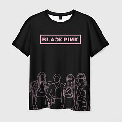 Футболка мужская Blackpink - art contour, цвет: 3D-принт