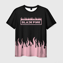 Футболка мужская Blackpink - flames, цвет: 3D-принт