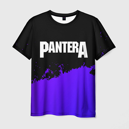 Мужская футболка Pantera purple grunge / 3D-принт – фото 1