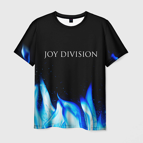 Мужская футболка Joy Division blue fire / 3D-принт – фото 1