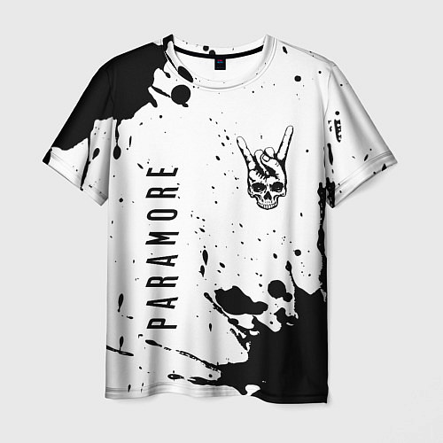 Мужская футболка Paramore и рок символ на светлом фоне / 3D-принт – фото 1