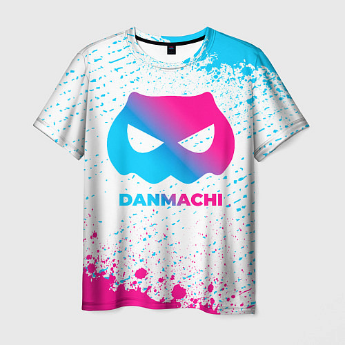 Мужская футболка DanMachi neon gradient style / 3D-принт – фото 1