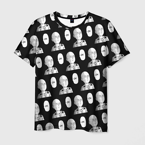 Мужская футболка Saitama - ok pattern / 3D-принт – фото 1