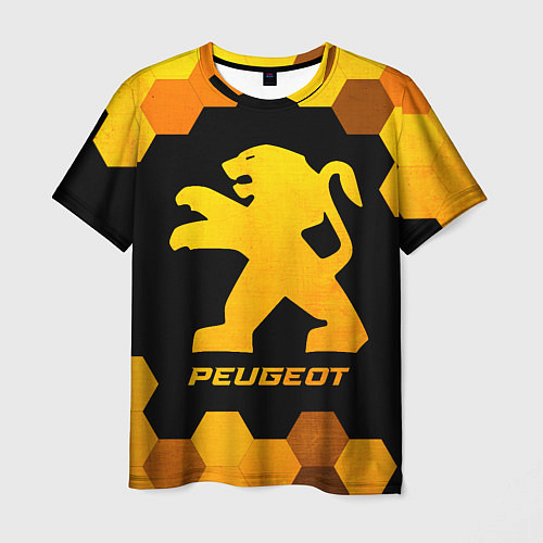 Мужская футболка Peugeot - gold gradient / 3D-принт – фото 1