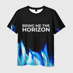 Футболка мужская Bring Me the Horizon blue fire, цвет: 3D-принт