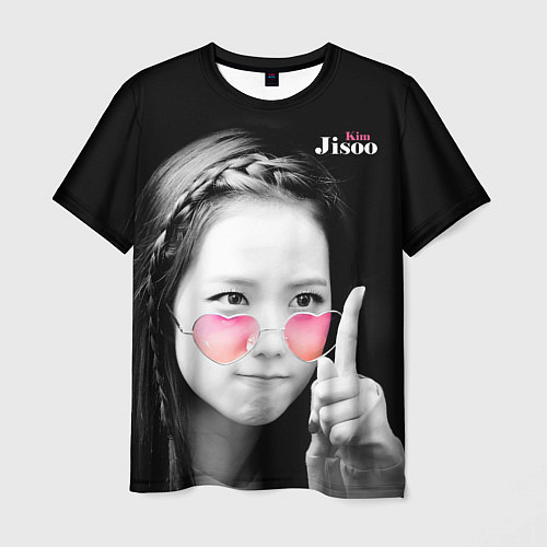 Мужская футболка Blackpink Jisoo Attention sign / 3D-принт – фото 1