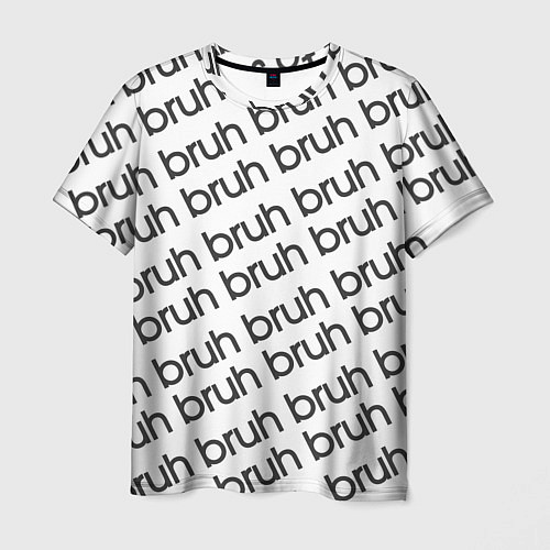 Мужская футболка Bruh мем паттерн / 3D-принт – фото 1