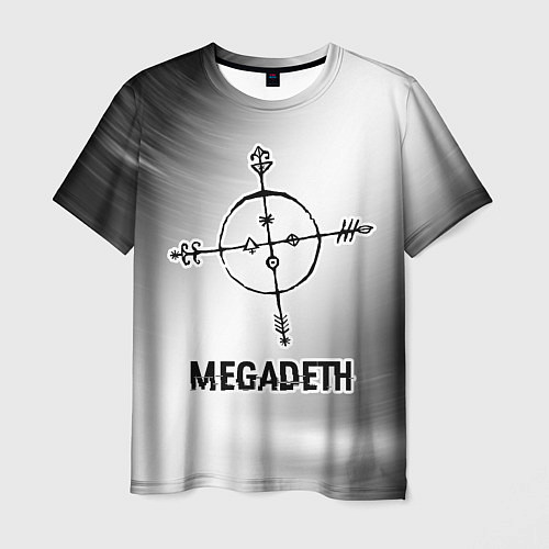 Мужская футболка Megadeth glitch на светлом фоне / 3D-принт – фото 1