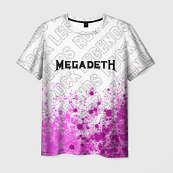 Футболка мужская Megadeth rock legends: символ сверху, цвет: 3D-принт