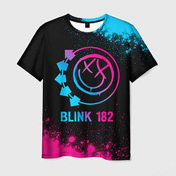 Футболка мужская Blink 182 - neon gradient, цвет: 3D-принт