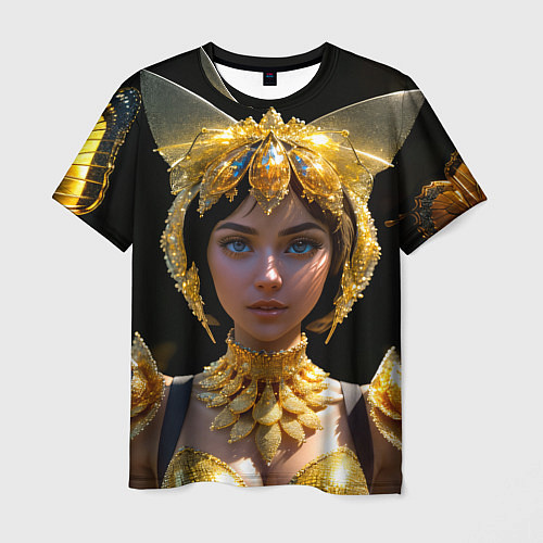 Мужская футболка Девушка королева бабочек / 3D-принт – фото 1