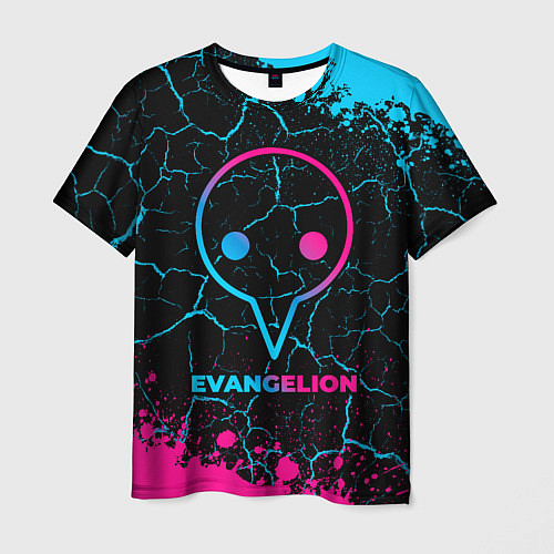 Мужская футболка Evangelion - neon gradient / 3D-принт – фото 1