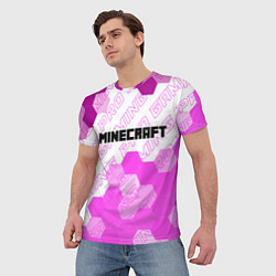 Футболка мужская Minecraft pro gaming: символ сверху, цвет: 3D-принт — фото 2