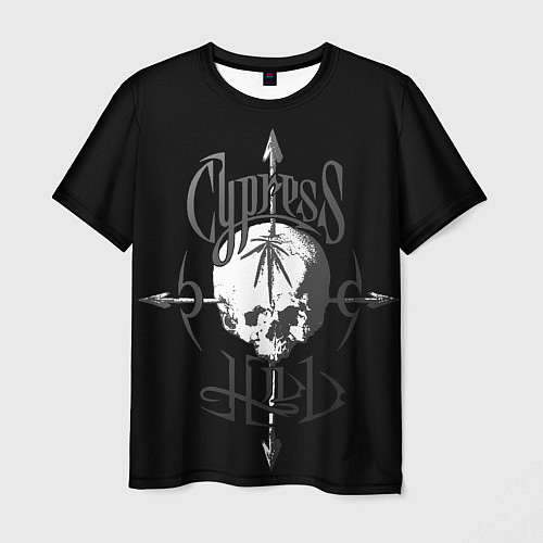 Мужская футболка Cypress hill - arrows skull / 3D-принт – фото 1