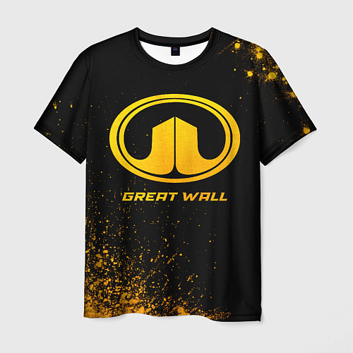 Мужская футболка Great Wall - gold gradient / 3D-принт – фото 1