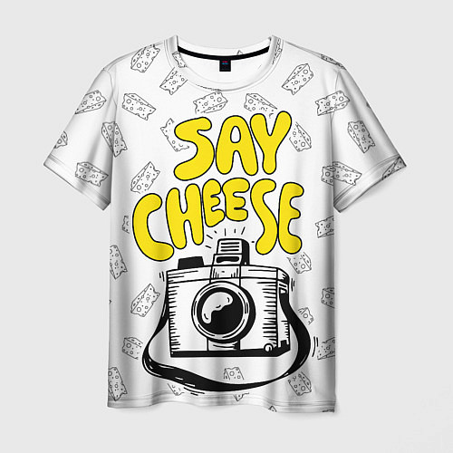 Мужская футболка Say cheese / 3D-принт – фото 1