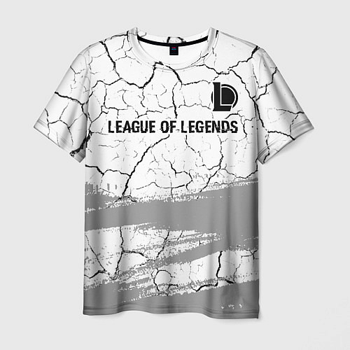 Мужская футболка League of Legends glitch на светлом фоне: символ с / 3D-принт – фото 1