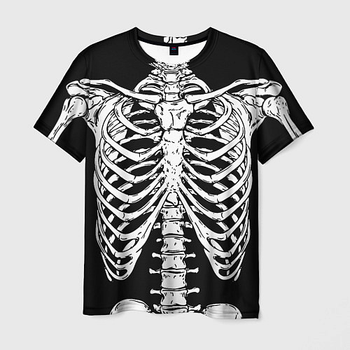 Мужская футболка Skeleton ribs / 3D-принт – фото 1