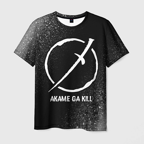 Мужская футболка Akame ga Kill glitch на темном фоне / 3D-принт – фото 1