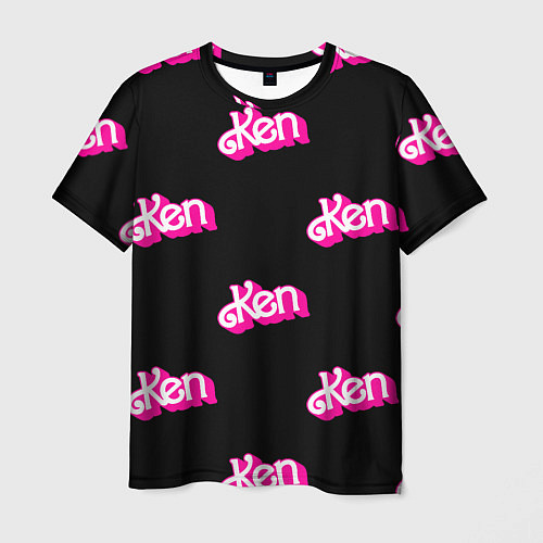 Мужская футболка Логотип Кен - патерн / 3D-принт – фото 1