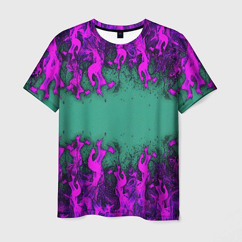 Мужская футболка Фиолетовое пламя / 3D-принт – фото 1