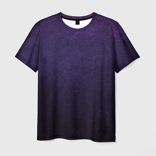 Мужская футболка Фиолетово-черный градиент / 3D-принт – фото 1