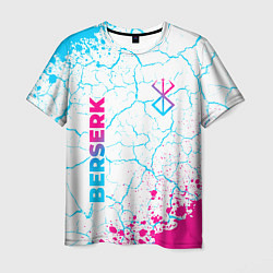 Футболка мужская Berserk neon gradient style: надпись, символ, цвет: 3D-принт